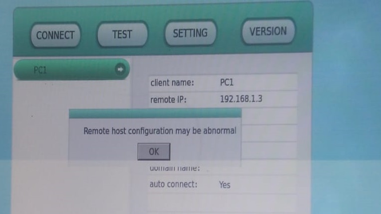 Remote host configuration may be abnormal